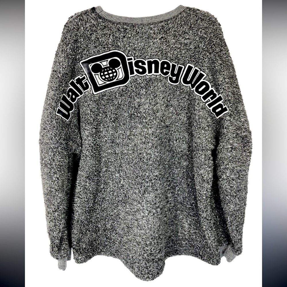Fuzzy Sherpa gray Disney spirit jersey small winter  embroidered fall casual